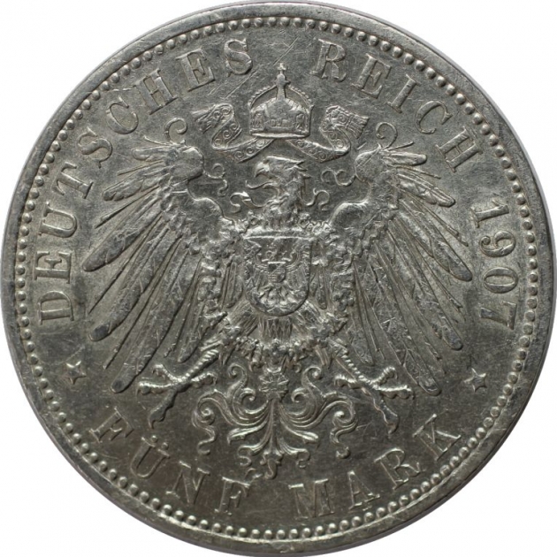 5 Mark 1907 revers